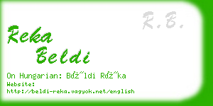 reka beldi business card